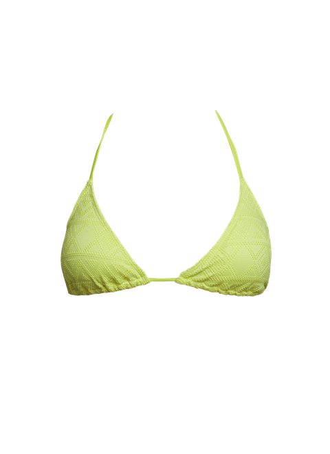 Lime Thetis Crochet Triangle Top