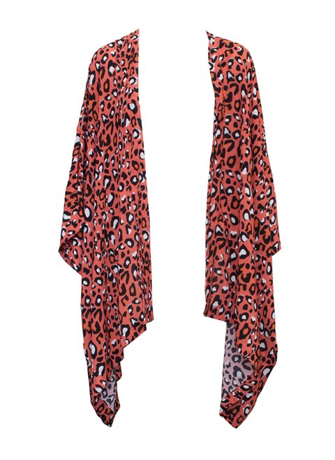 Ira Red Leopard Kimono