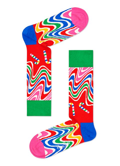 Happy Socks Κάλτσες Psychedelic Candy Cane S/2pcs
