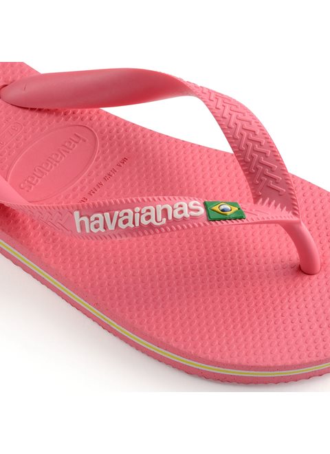 Havaianas Σαγιονάρες Brasil Logo Pink Porcelain