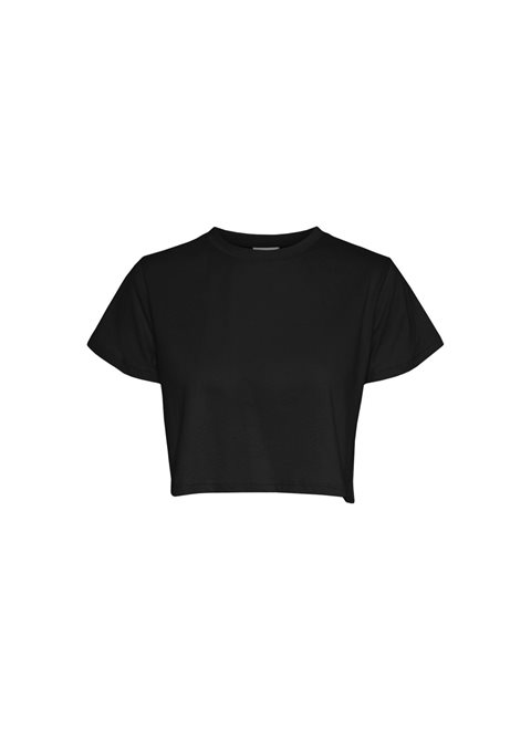 Noisy May Fran Cropped T-Shirt Black