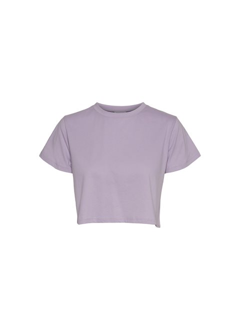 Noisy May Fran Cropped T-Shirt Pastel Llilac